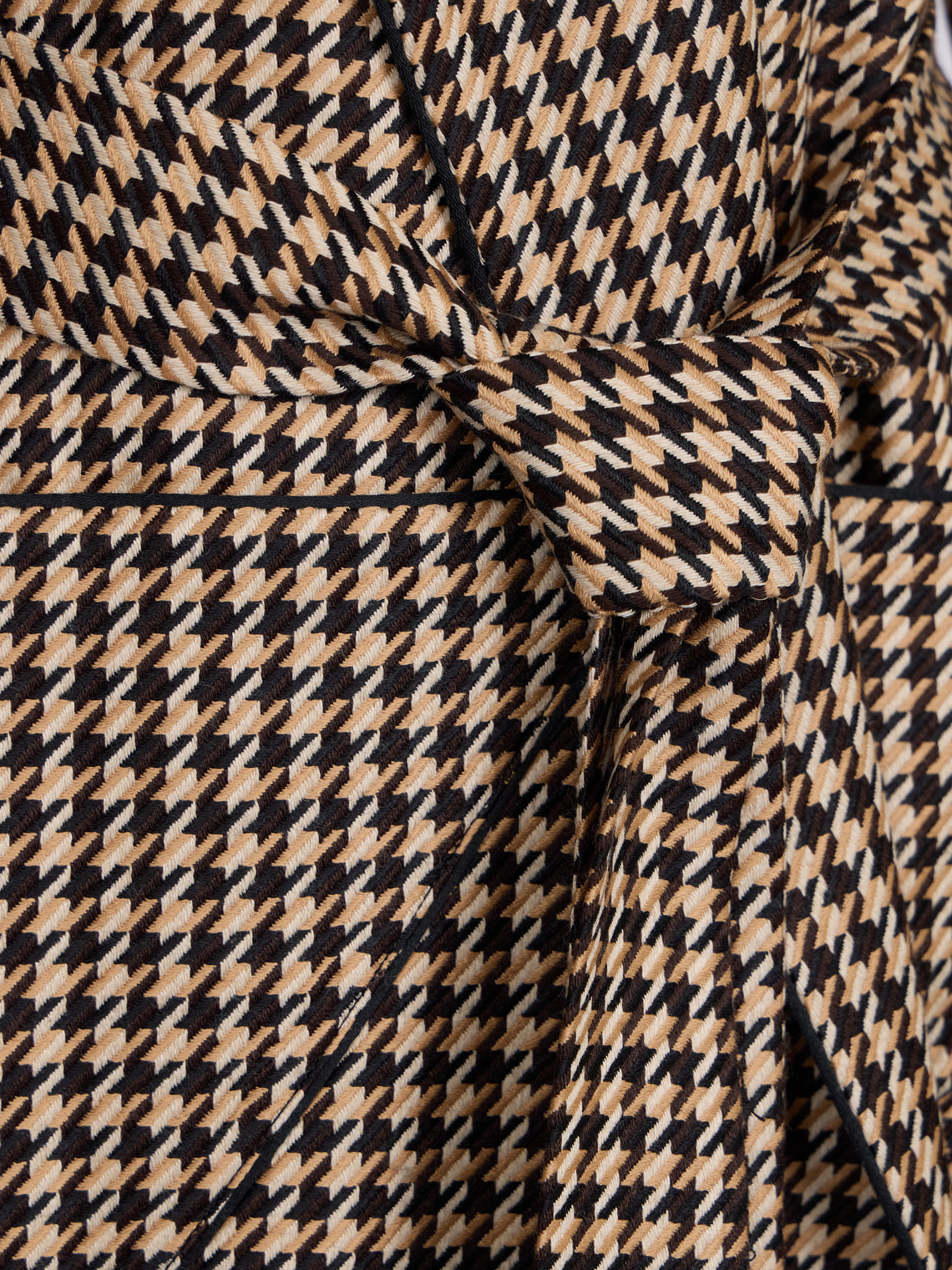 Emilia Wickstead - Wool Houndstooth Robe | Size: S -  - ABASK