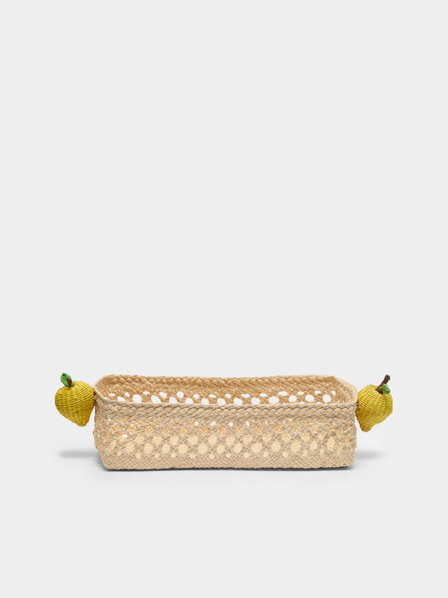 Coro Cora - Lemon Handwoven Iraca Palm Bread Baskets (Set of 2) -  - ABASK - 