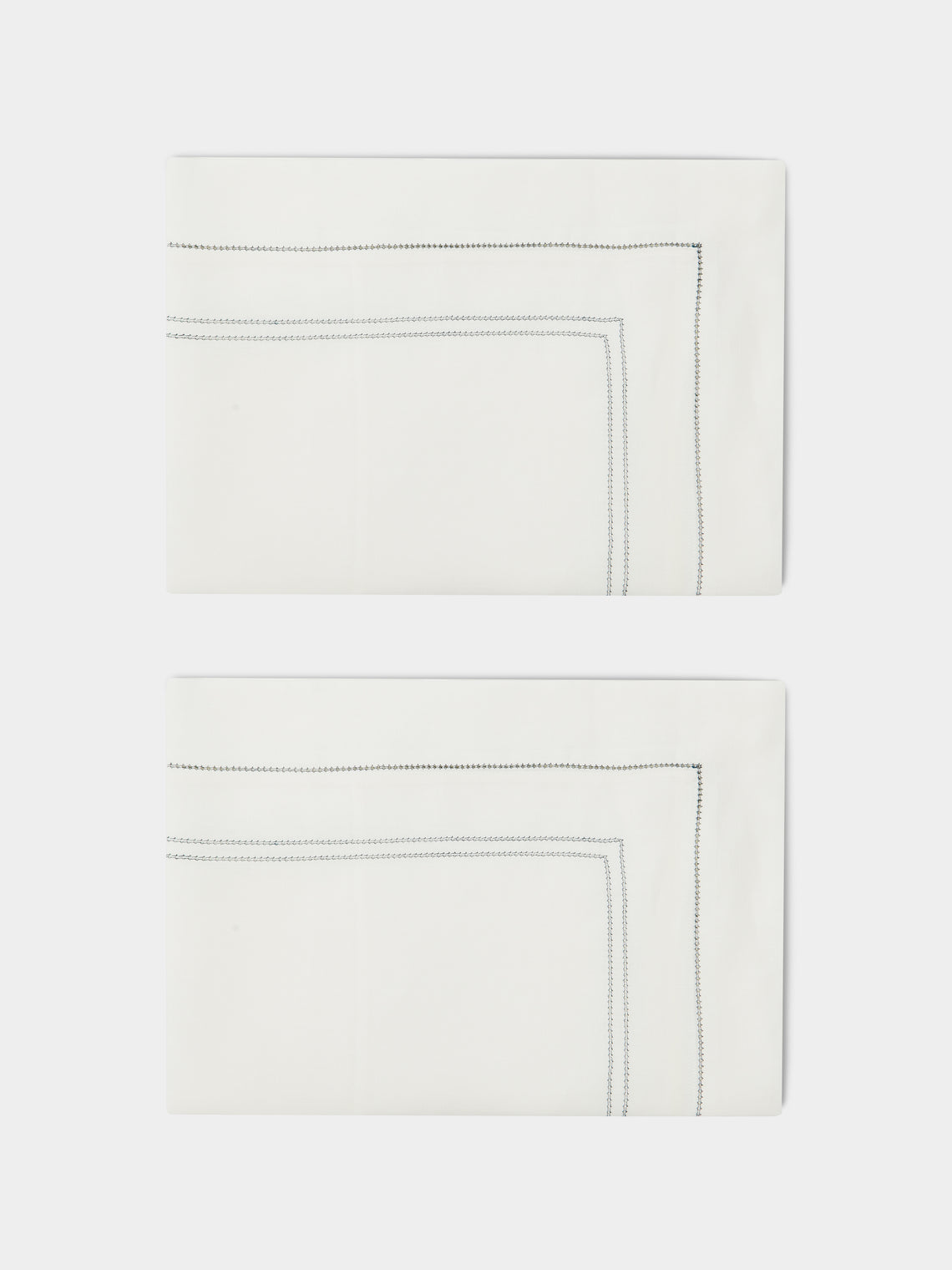 Volga Linen - Hem-Stitch Linen Standard Pillowcases (Set of 2) -  - ABASK
