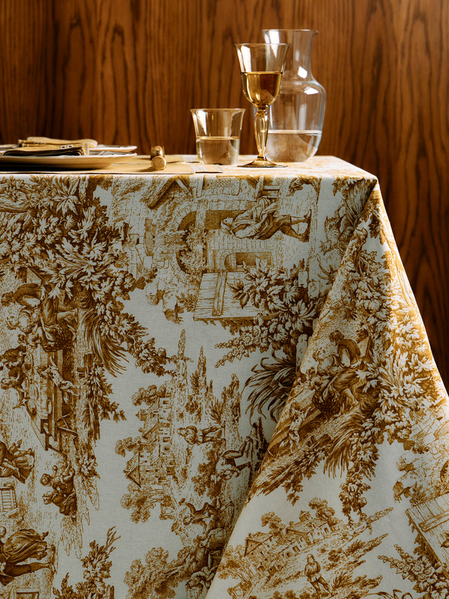 Borgo delle Tovaglie - Toile de Jours Linen Large Rectangular Tablecloth -  - ABASK