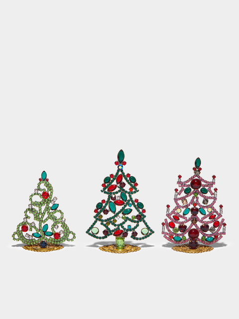 Antique and Vintage - 1930s Czech Jewelled Extra Small Christmas Trees (Set of 3) -  - ABASK - 