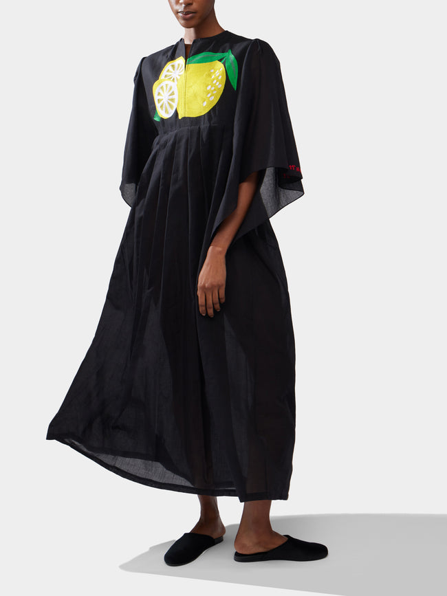 Kilometre Paris - Lemon Embroidered Cotton Dress | One Size -  - ABASK