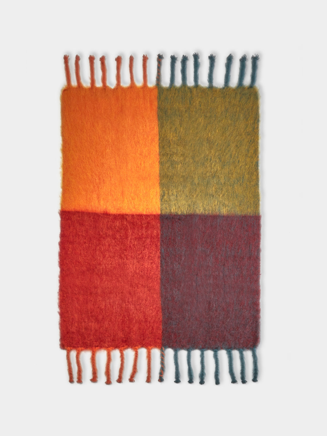 Lena Rewell - Handwoven Mohair Check Blanket -  - ABASK