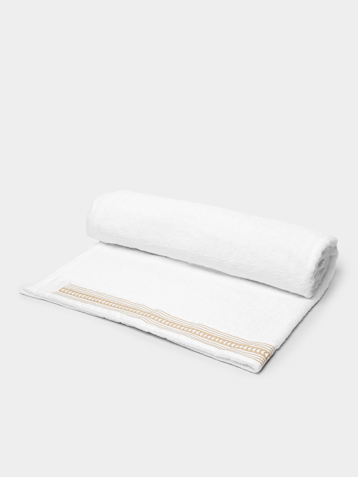 Loretta Caponi - Arrows Hand-Embroidered Cotton Towel Collection -  - ABASK