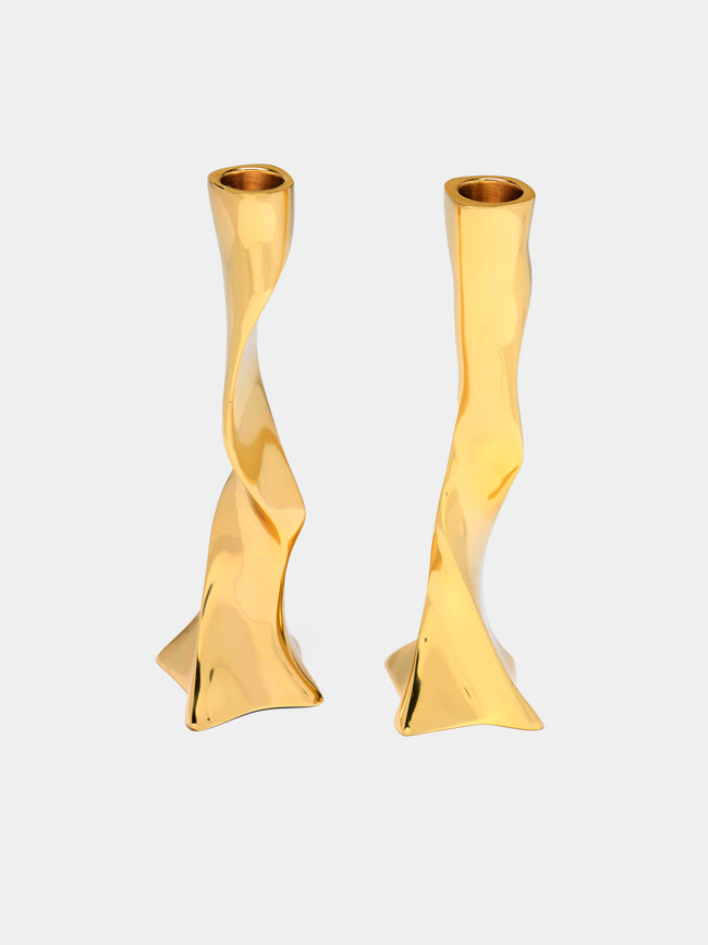 Viya - Under the Banyan Brass Candlesticks (Set of 2) -  - ABASK - 