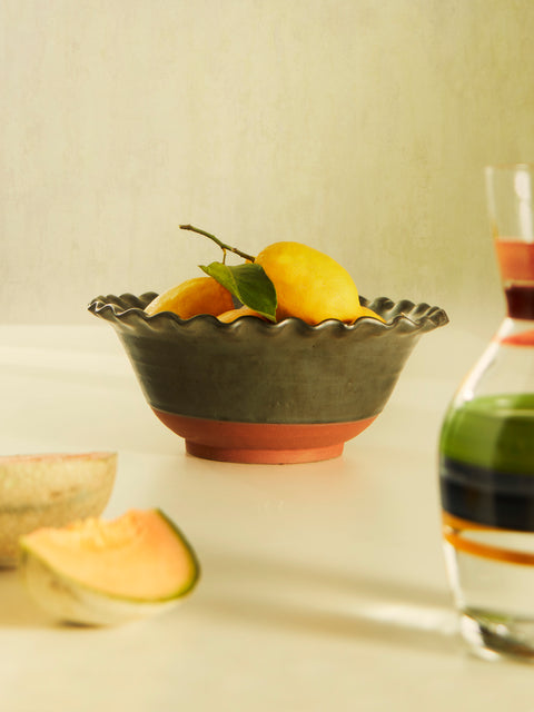 Hand-Glazed Ceramic Large Serving Bowl