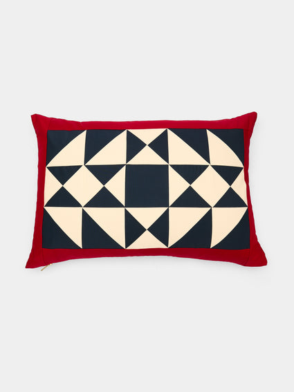 Kate Owen - North Star Patchwork Cotton Cushion -  - ABASK - [thumbnail]