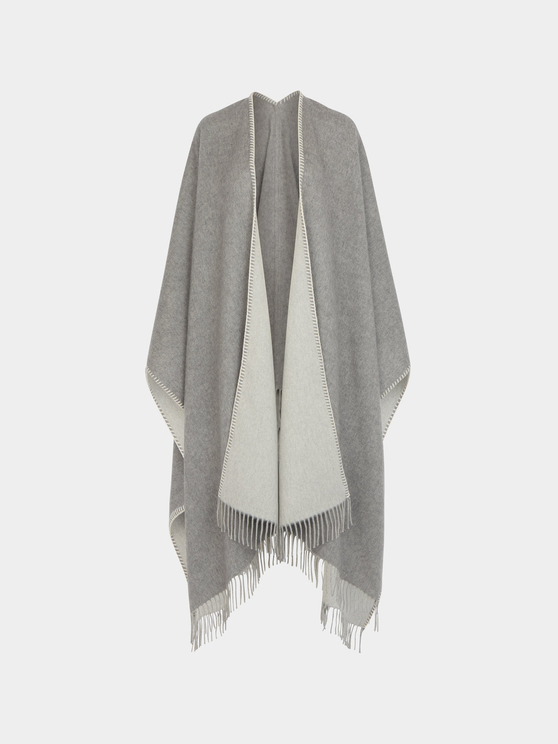 Alonpi - Double-Faced Cashmere Poncho | One Size -  - ABASK - 