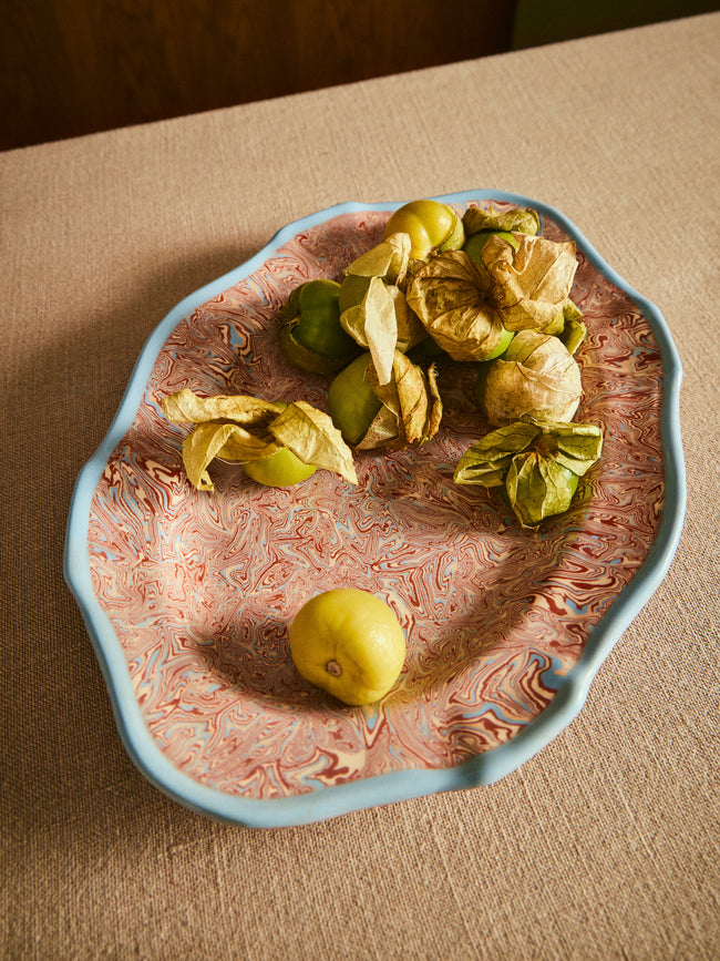 Antique and Vintage - 1950s Aptware Scalloped-Edge Platter -  - ABASK