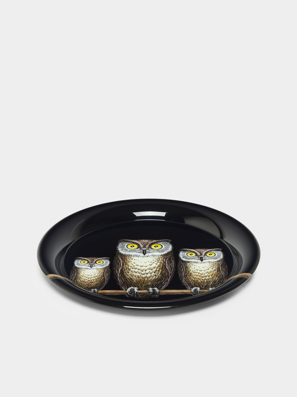 Fornasetti - Civette Hand-Painted Wood Tray -  - ABASK