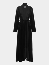 Loretta Caponi - Carla Velvet and Silk Robe -  - ABASK - 