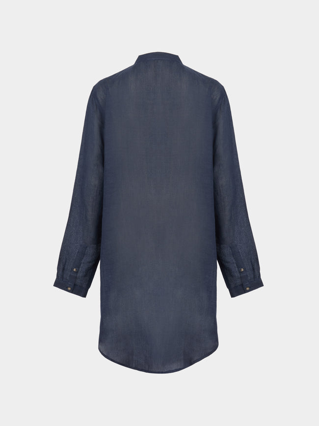 Denis Colomb - Juban Cashmere and Linen Long Kurta | Size: M -  - ABASK