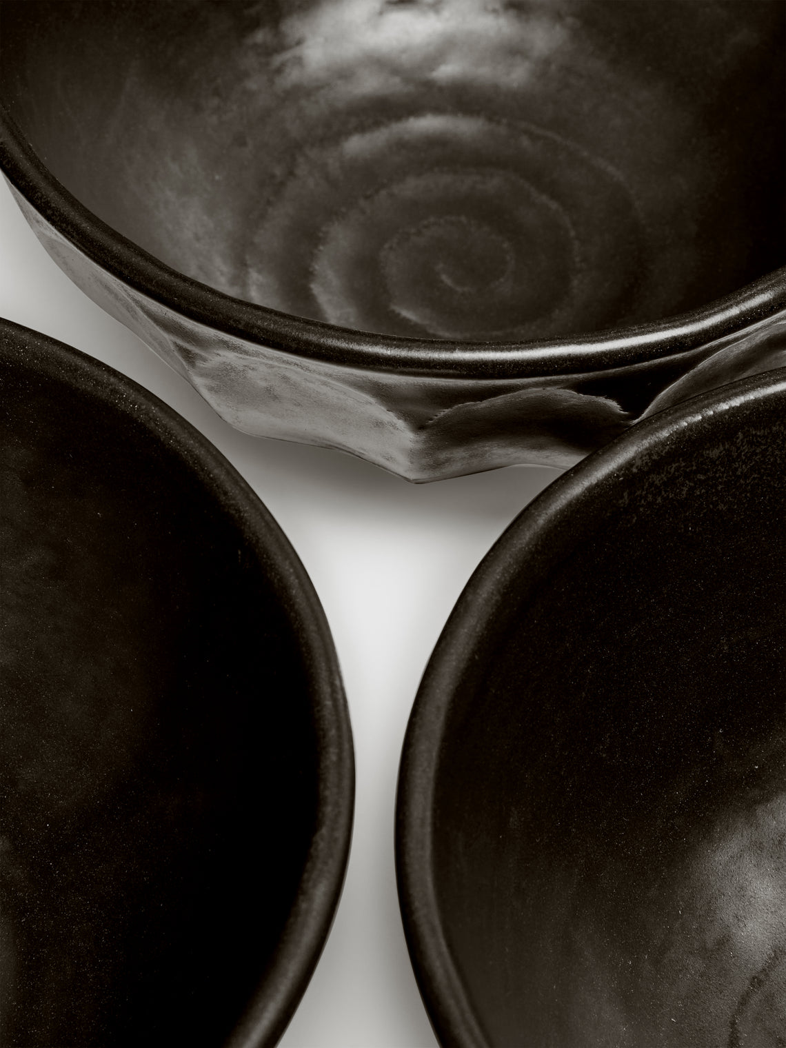 Kaneko Kohyo - Rinka Ceramic Bowls (Set of 4) - Black - ABASK