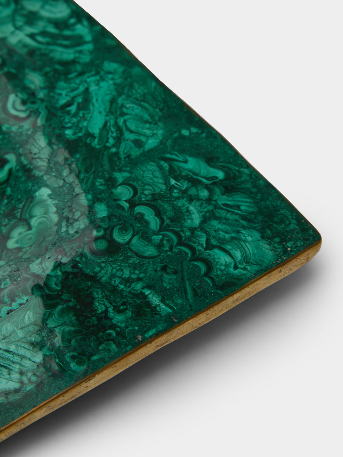 Antique and Vintage - 1950s Malachite and Bronze Platter -  - ABASK