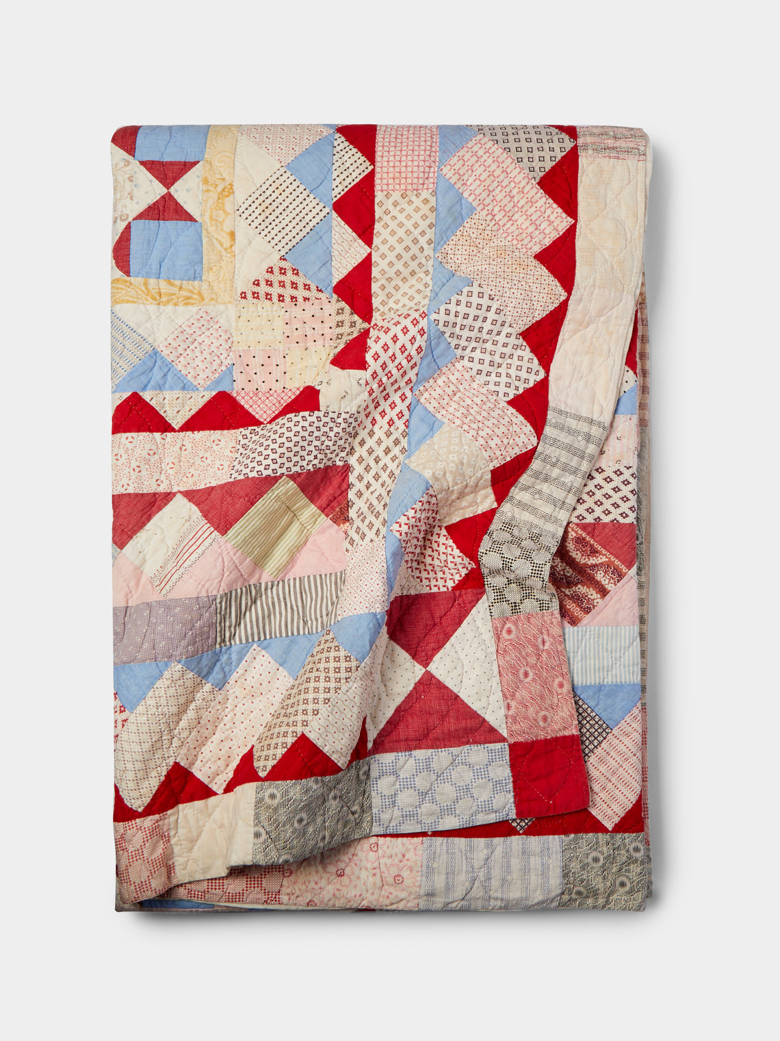 Antique and Vintage - 1880s English Victorian Patchwork Quilt -  - ABASK - 