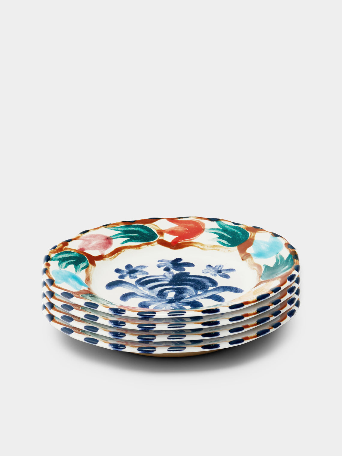 Zsuzsanna Nyul - Hand-Painted Ceramic Side Plates (Set of 4) -  - ABASK