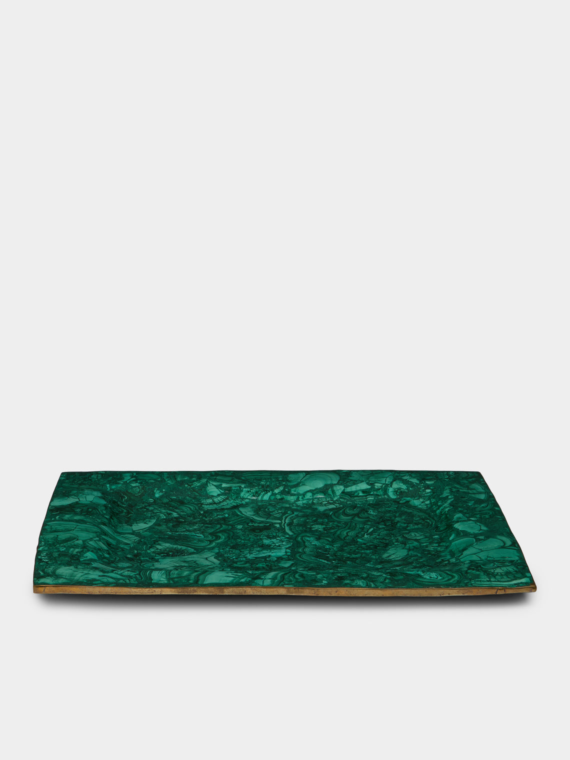 Antique and Vintage - 1950s Malachite and Bronze Platter -  - ABASK