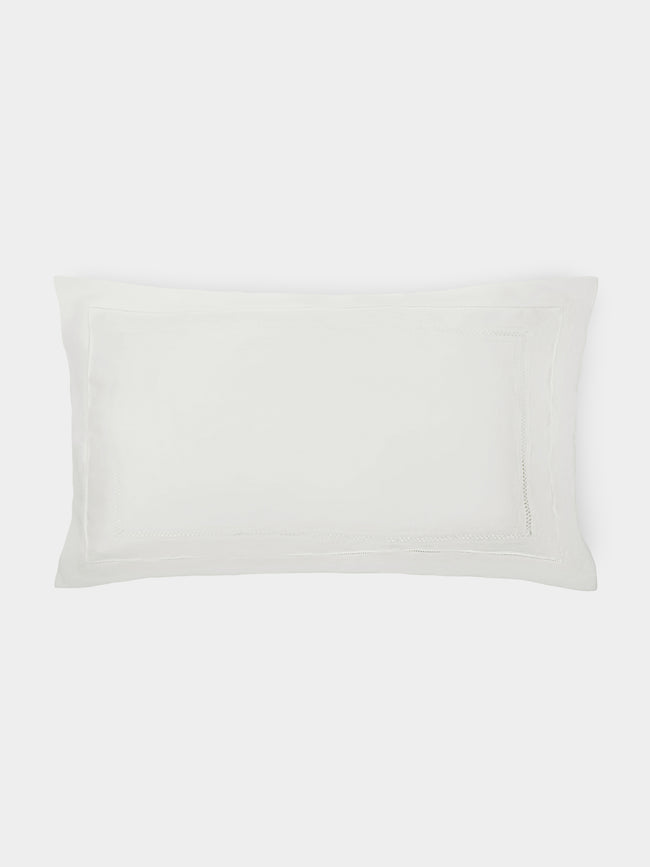 Volga Linen - Diamond-Stitch Linen Super King Pillowcases (Set of 2) -  - ABASK - 