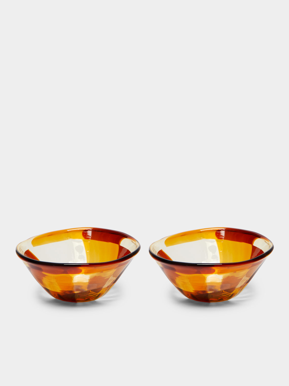 F&M Ballarin - Acquamarina Hand-Blown Murano Glass Bowls (Set of 2) -  - ABASK