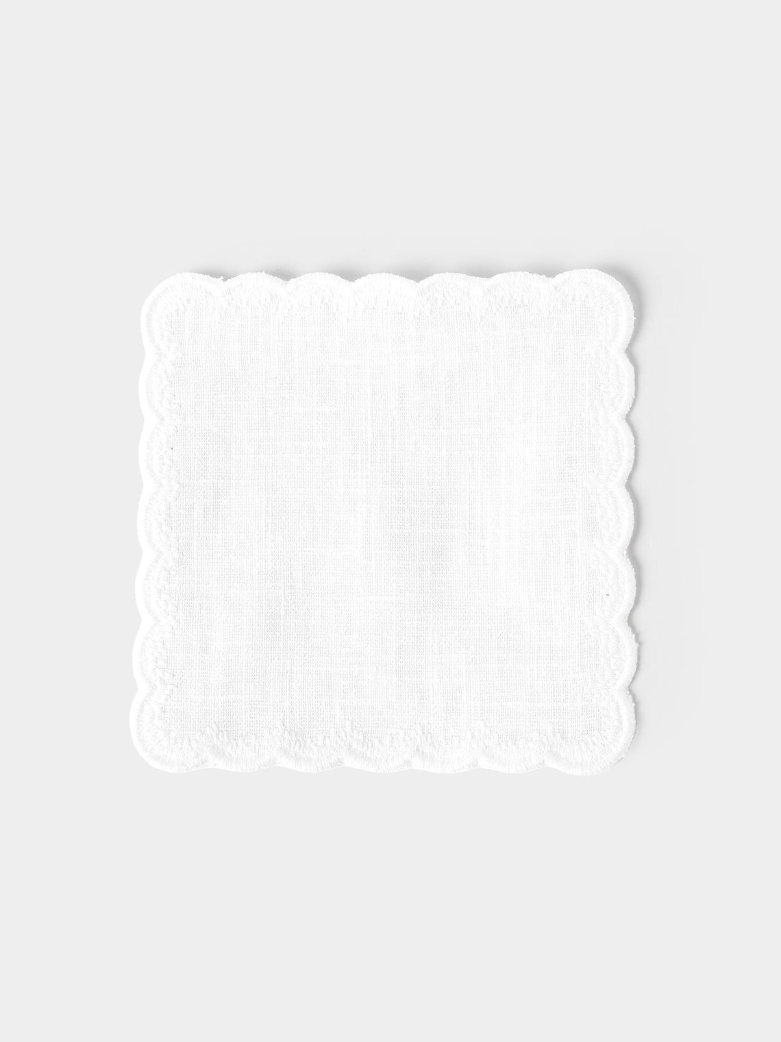 HMA | Blank Space - Heartbeat Embroidered Linen Cocktail Napkins (Set of 6) -  - ABASK