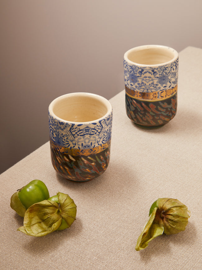 The Village Potter x Roberto Lugo - Edition 82 and 98 Ceramic Cups (Set of 2) -  - ABASK