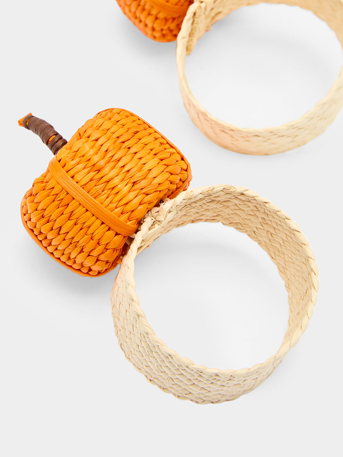 Coro Cora - Thanksgiving Handwoven Iraca Palm Napkin Rings (Set of 4) -  - ABASK