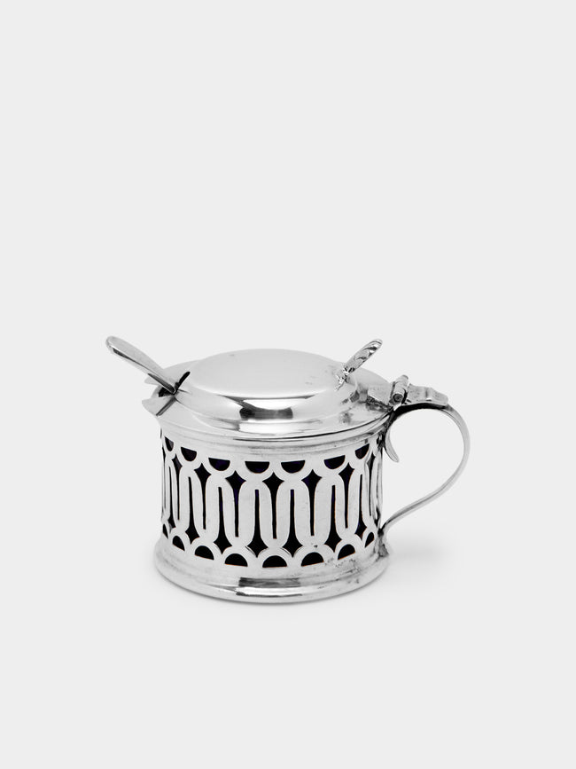 Antique and Vintage - 1900s Sterling Silver Mustard Pot -  - ABASK - 