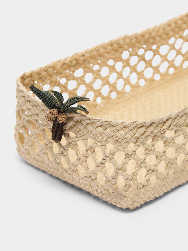 Coro Cora - Palm Tree Handwoven Iraca Palm Bread Baskets (Set of 2) -  - ABASK