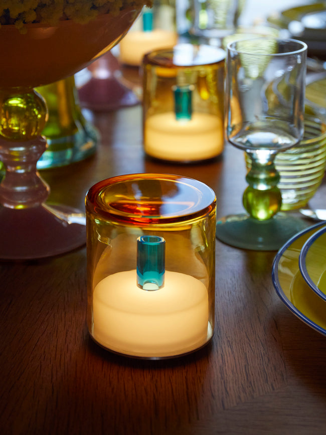 Green Wolf Lighting - Ambra I Hand-Blown Murano Glass Portable Table Light -  - ABASK