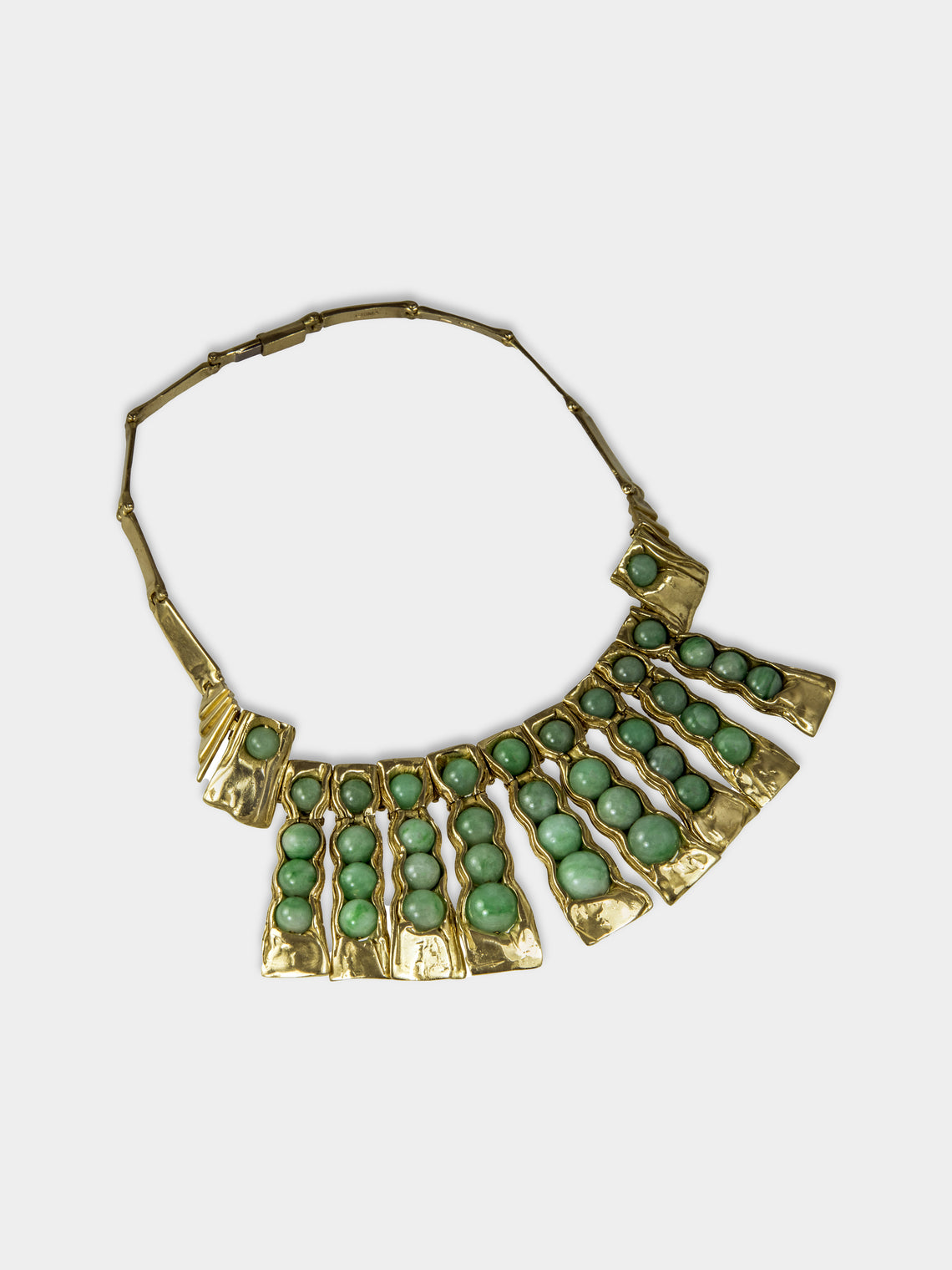 Mahnaz Collection - Vintage 1973 Andrew Grima 18-Karat Gold and Jade Collar Necklace -  - ABASK - 