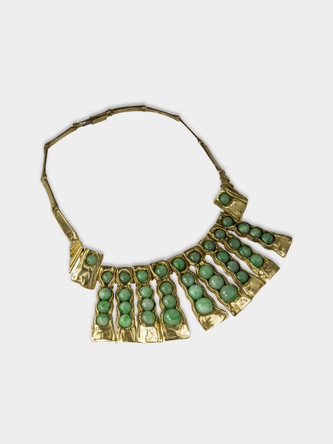 Mahnaz - 1973 Andrew Grima 18-Karat Gold and Jade Collar Necklace -  - ABASK - 