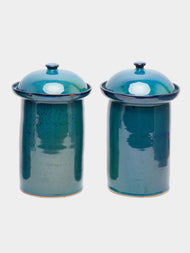 Mervyn Gers Ceramics - Hand-Glazed Ceramic Lidded Pots (Set of 2) -  - ABASK - 