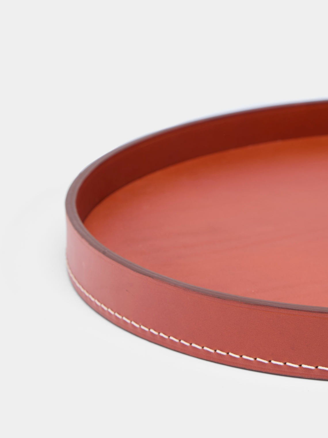 Les Few - Armance Leather Round Tray -  - ABASK