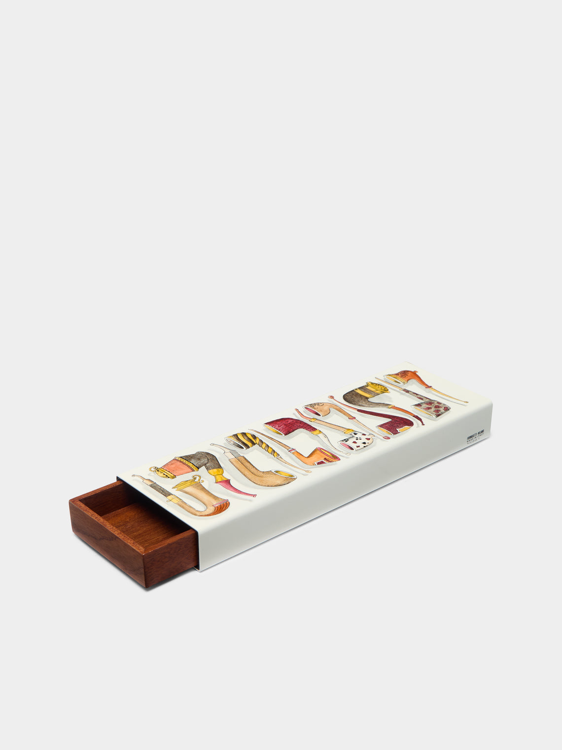 Fornasetti - Piccole Pipe Hand-Painted Wood Box -  - ABASK
