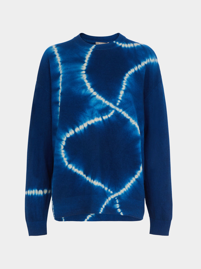 Suzusan - Shibori Cashmere Seamless Wide Crew-Neck Sweater -  - ABASK - 