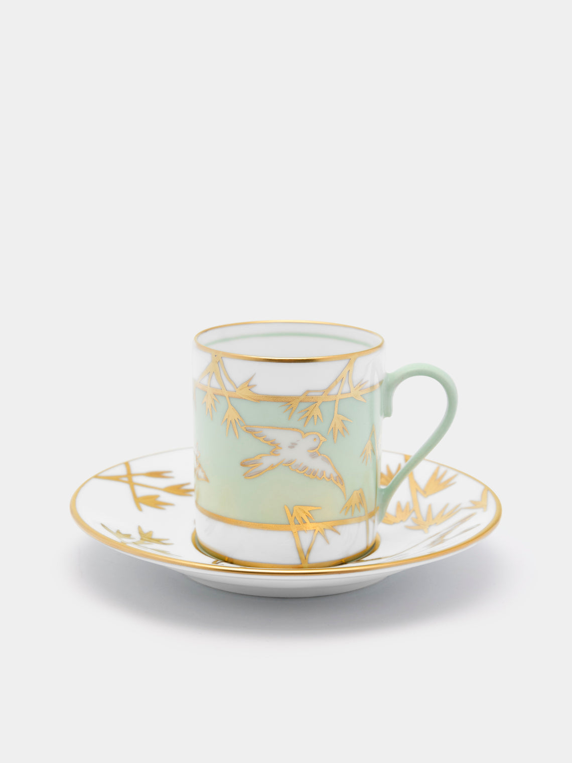 Pinto Paris - Envol Hand-Painted Porcelain Coffee Cup and Saucer -  - ABASK - 