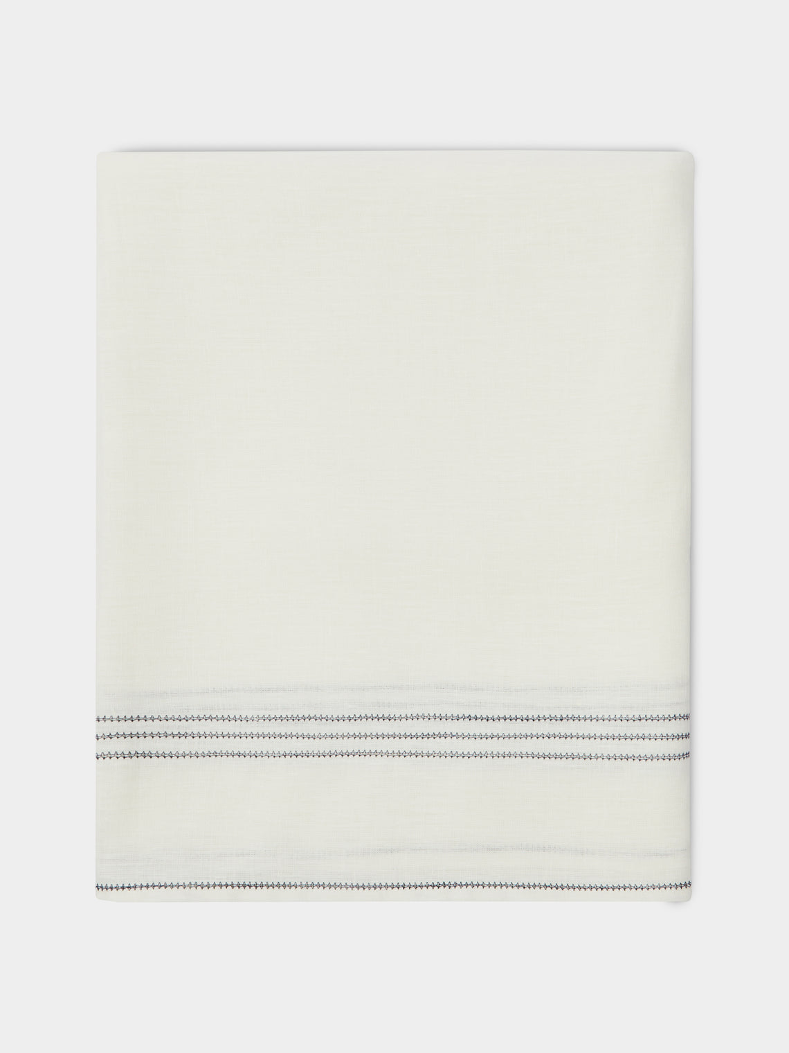 Volga Linen - Hem-Stitch Linen Rectangular Tablecloth -  - ABASK - 