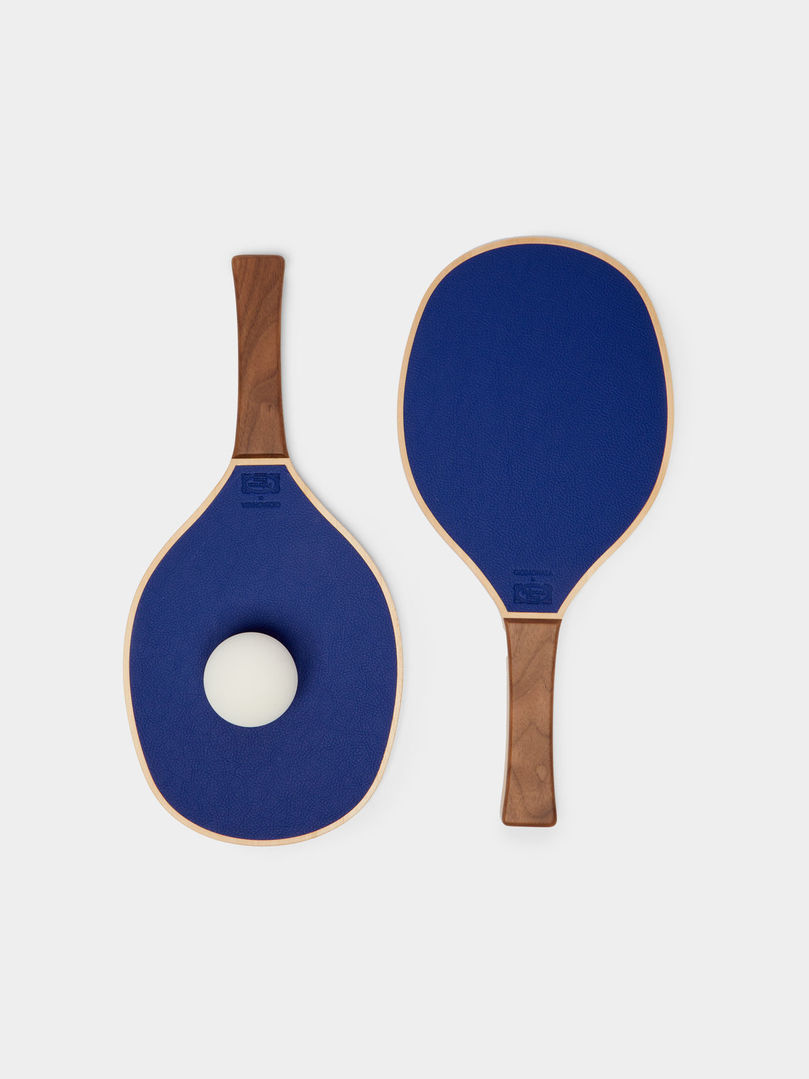 Giobagnara x Poltrona Frau - Leather, Maple and Walnut Rackets with Ball -  - ABASK - 