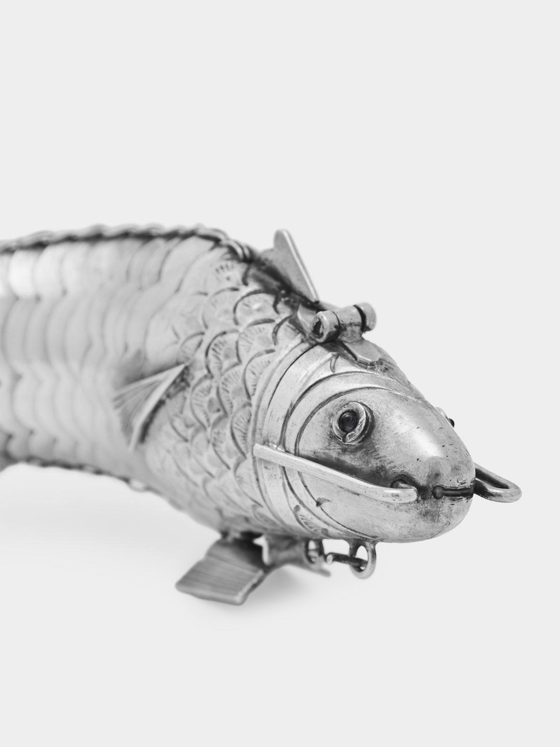 Antique and Vintage - 1900s Solid Silver Articulating Fish -  - ABASK