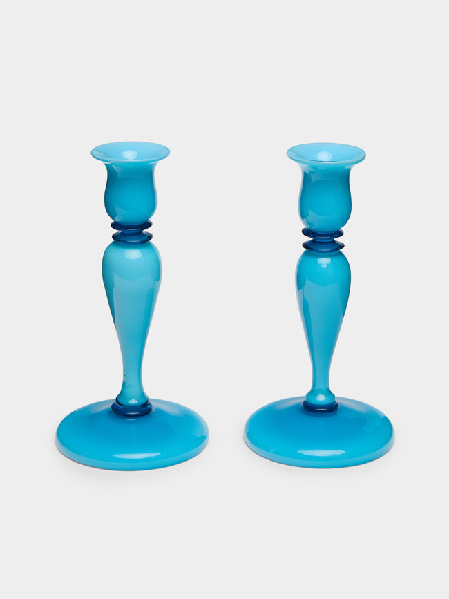 Antique and Vintage - 1920s Frederick Carder for Steuben Candlesticks (Set of 2) -  - ABASK - 