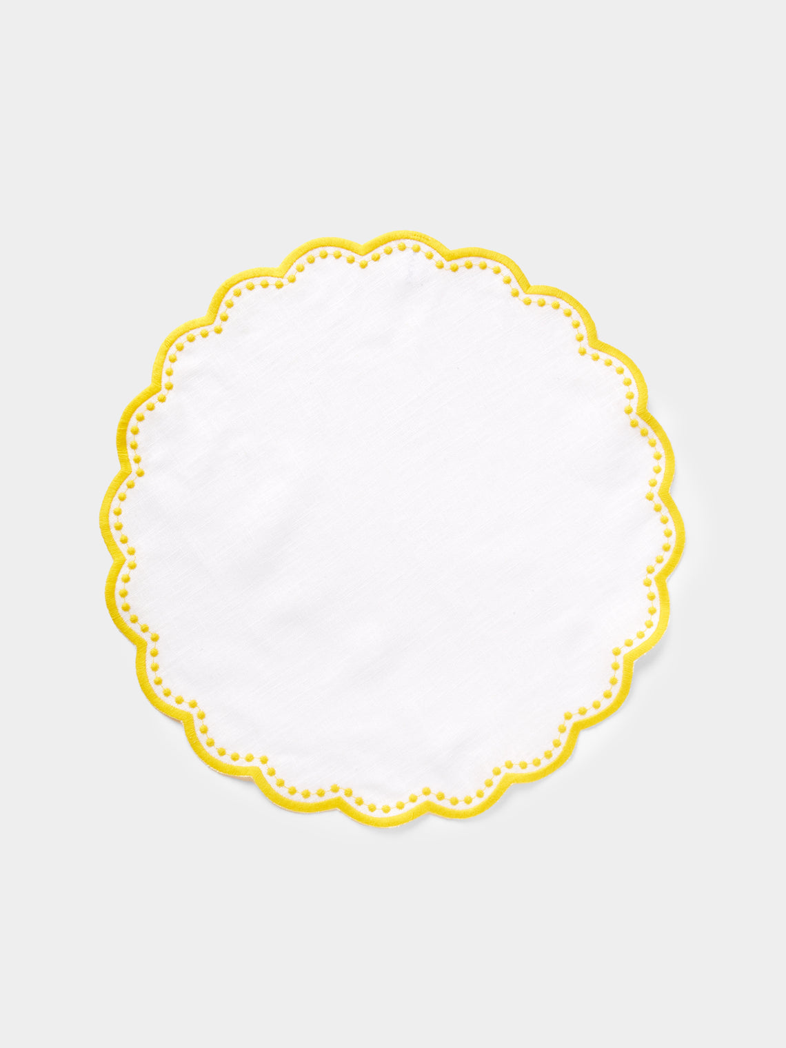 HMA | Blank Space - Bella Embroidered Linen Placemats (Set of 4) -  - ABASK - 