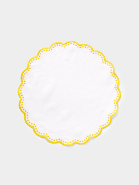 HMA | Blank Space - Bella Embroidered Linen Placemats (Set of 4) -  - ABASK - 