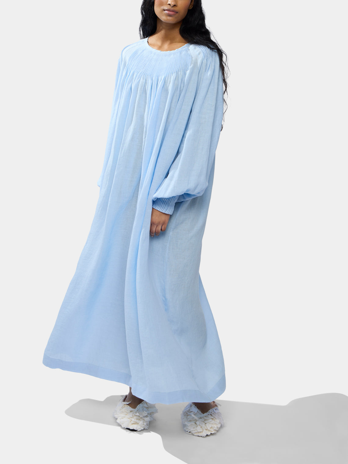 Les Vacances D'Irina - Robe de Nuit Linen Long Dress | One Size -  - ABASK