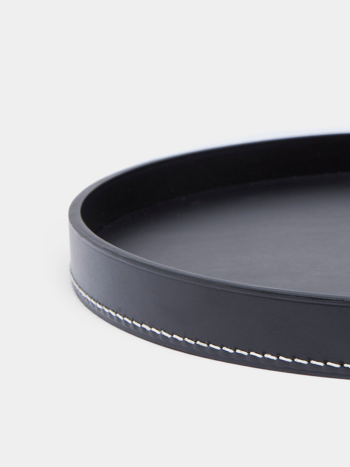 Les Few - Armance Leather Round Tray -  - ABASK