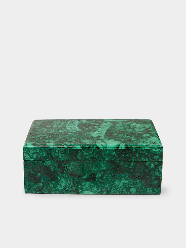 Antique and Vintage - 1950s Malachite Lidded Box -  - ABASK - 