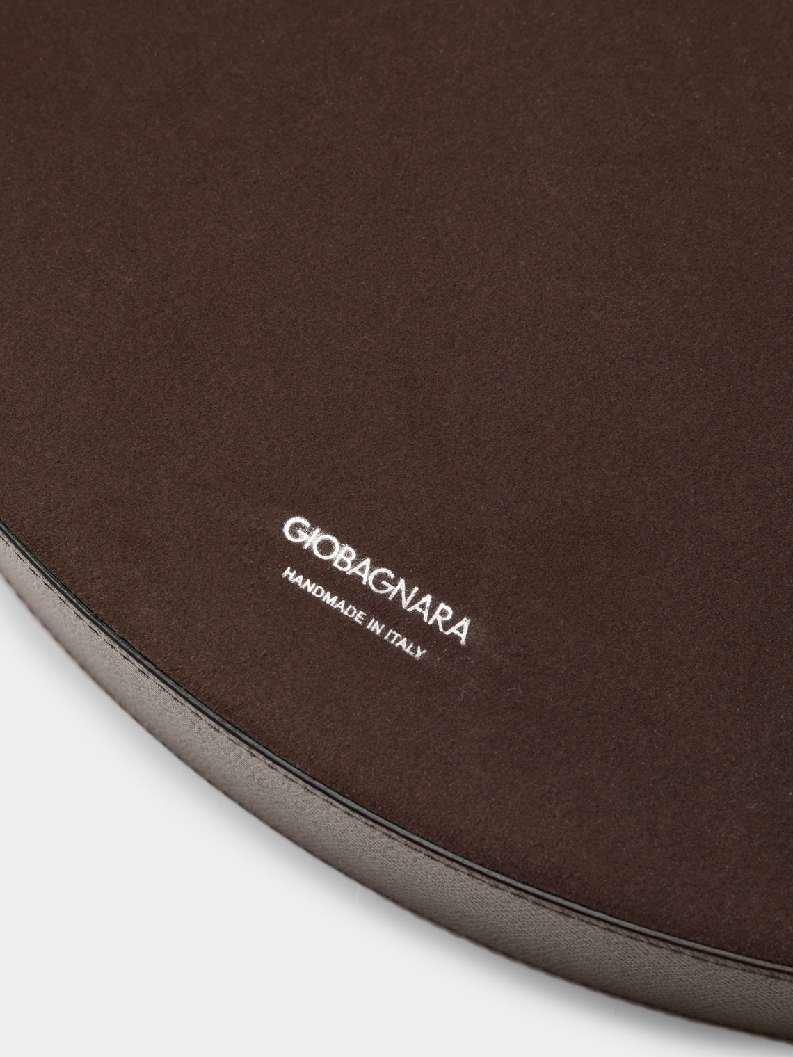 Giobagnara - Polo Leather Round Tray with Handles -  - ABASK