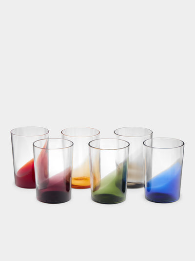 Venini - Gio Ponti Pezzente Hand-Blown Murano Glass Tumblers (Set of 6) -  - ABASK - 