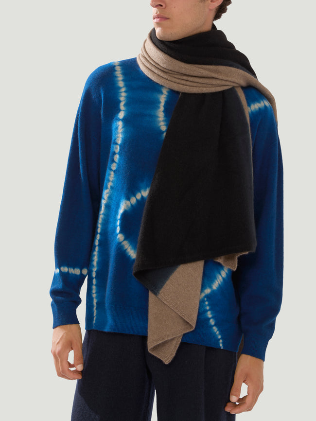 Suzusan - Shibori Cashmere Travel Shawl | One Size - Beige - ABASK