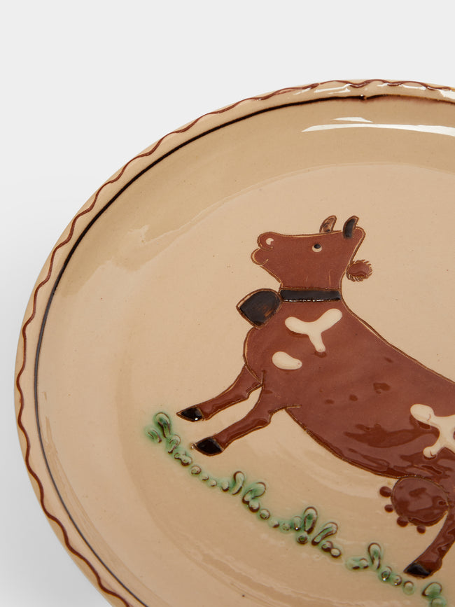 Poterie d’Évires - Cows Hand-Painted Ceramic Small Plates (Set of 4) -  - ABASK