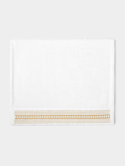 Loretta Caponi - Arrows Hand-Embroidered Cotton Hand Towel -  - ABASK - 